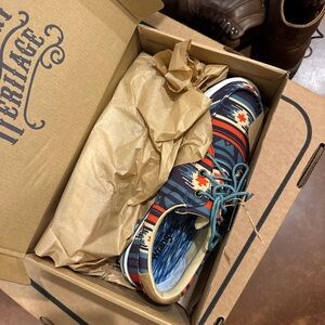 Wrangler Teal and Navy Southwestern Print Low-Top Sneaker